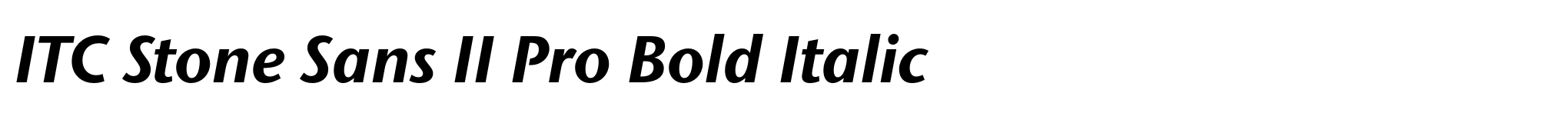 ITC Stone Sans II Pro Bold Italic image